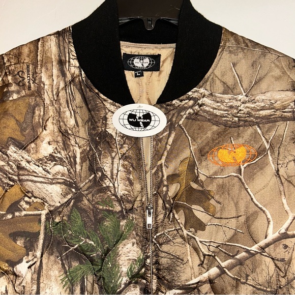 Wu Wear Men's Realtree Camo Quilted Bomber Jacket NWT